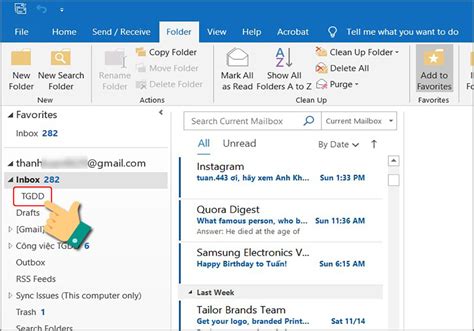 hướng dẫn archive email outlook 2019